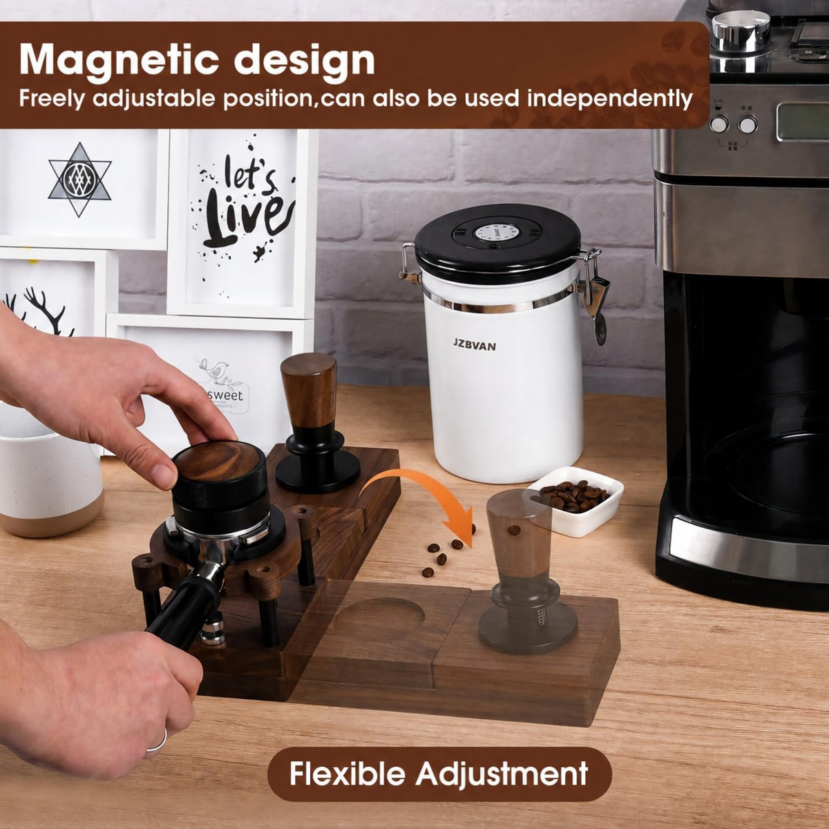Magnetic Espresso Tamping Station