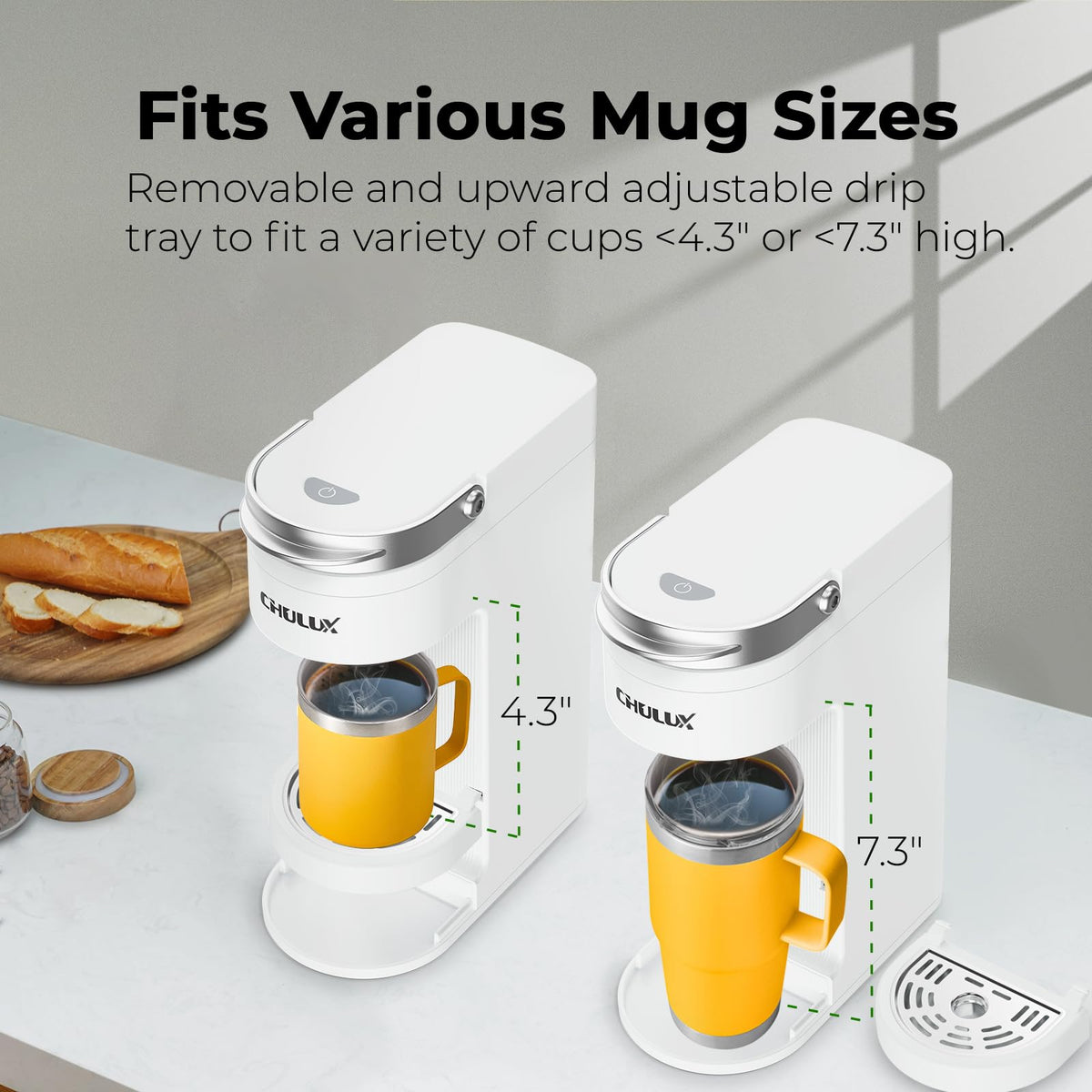 Slim Single Serve Coffee Maker for K Pod