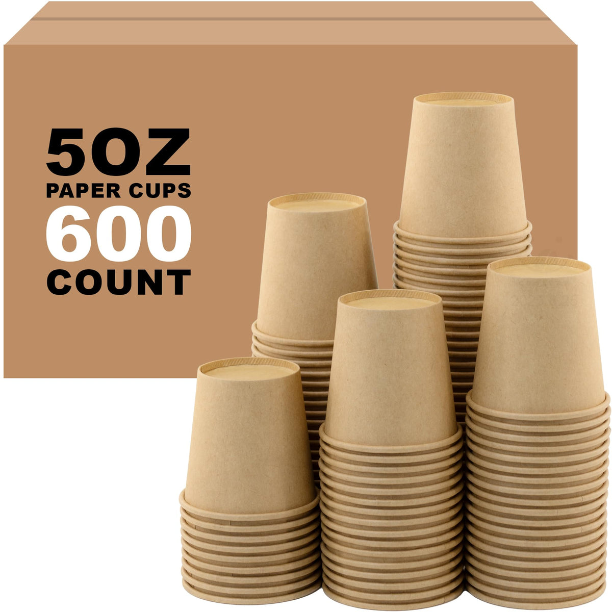 5 oz 600 Pack Disposable Coffee Cups (600 Count)