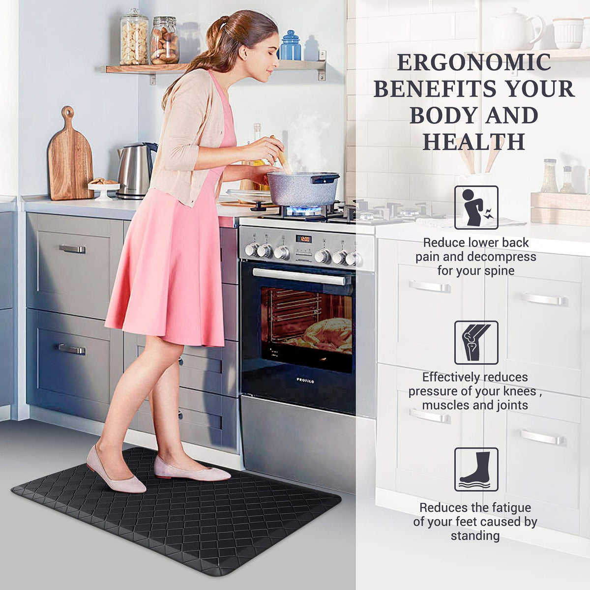 Kitchen Mats for Floor Cushioned Anti