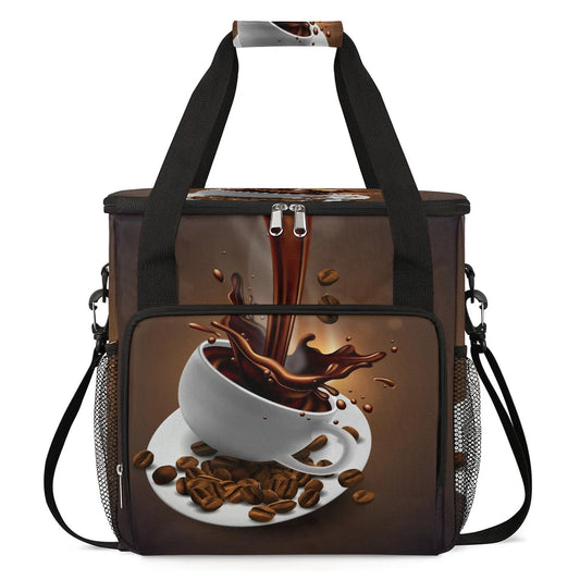Hot Coffee Print Maker Carring Bag Coffee Travel Carrying Storage Tote Bag Compatible with Keurig K