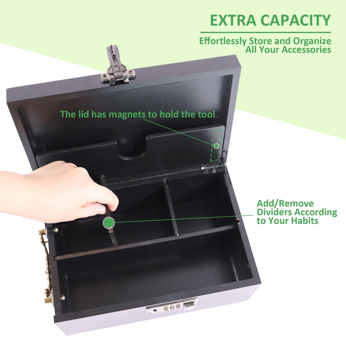 Bamboo Box with Combination Lock