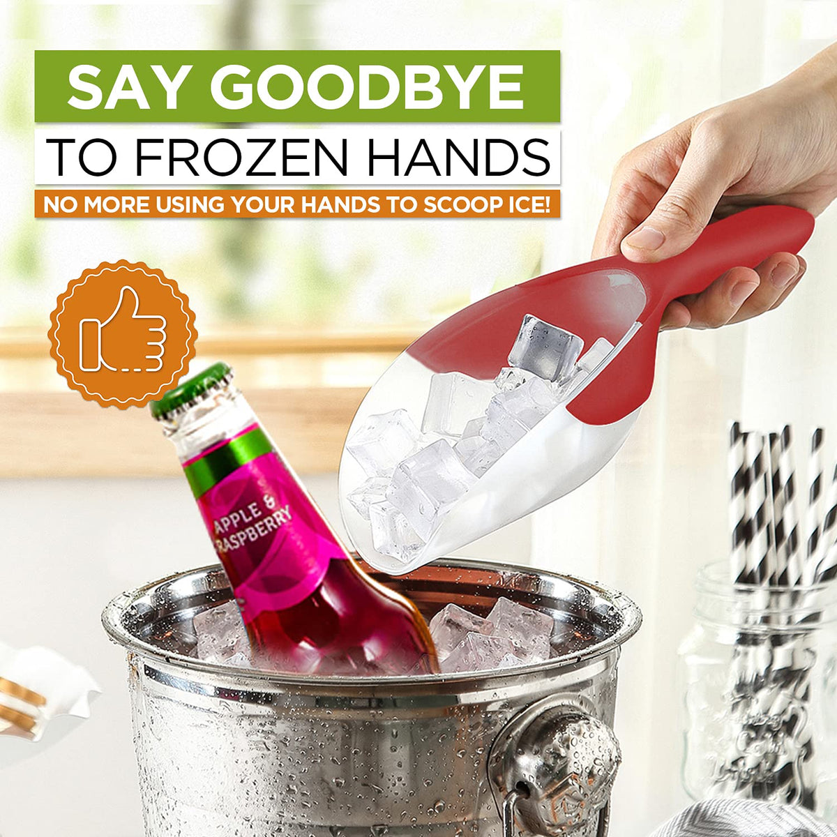 Magnetic Ice Scoop for Freezer (2 Count)