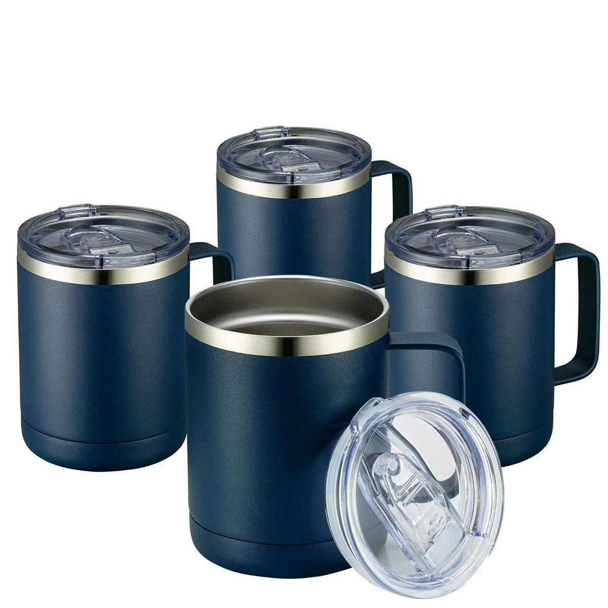 12oz Coffee Mug With Handle 4 Pack Bulk (4 Count)