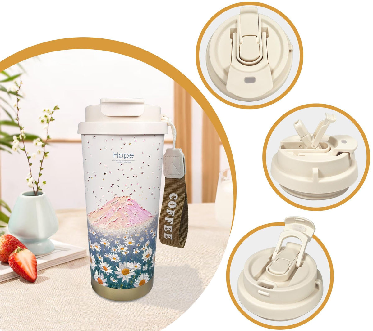 17oz Camping Coffee Makers with Ceramic Coating
