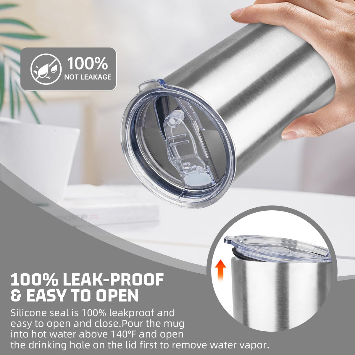 20 oz Tumbler with Lids and Straws (4 Count)
