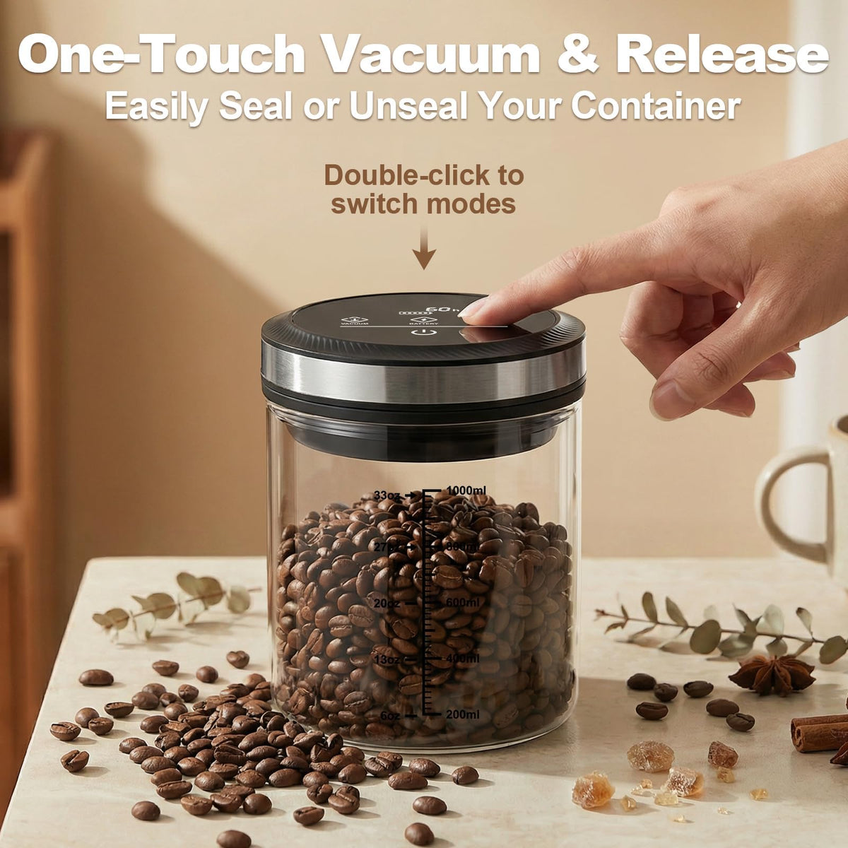 Vacuum Coffee Canister