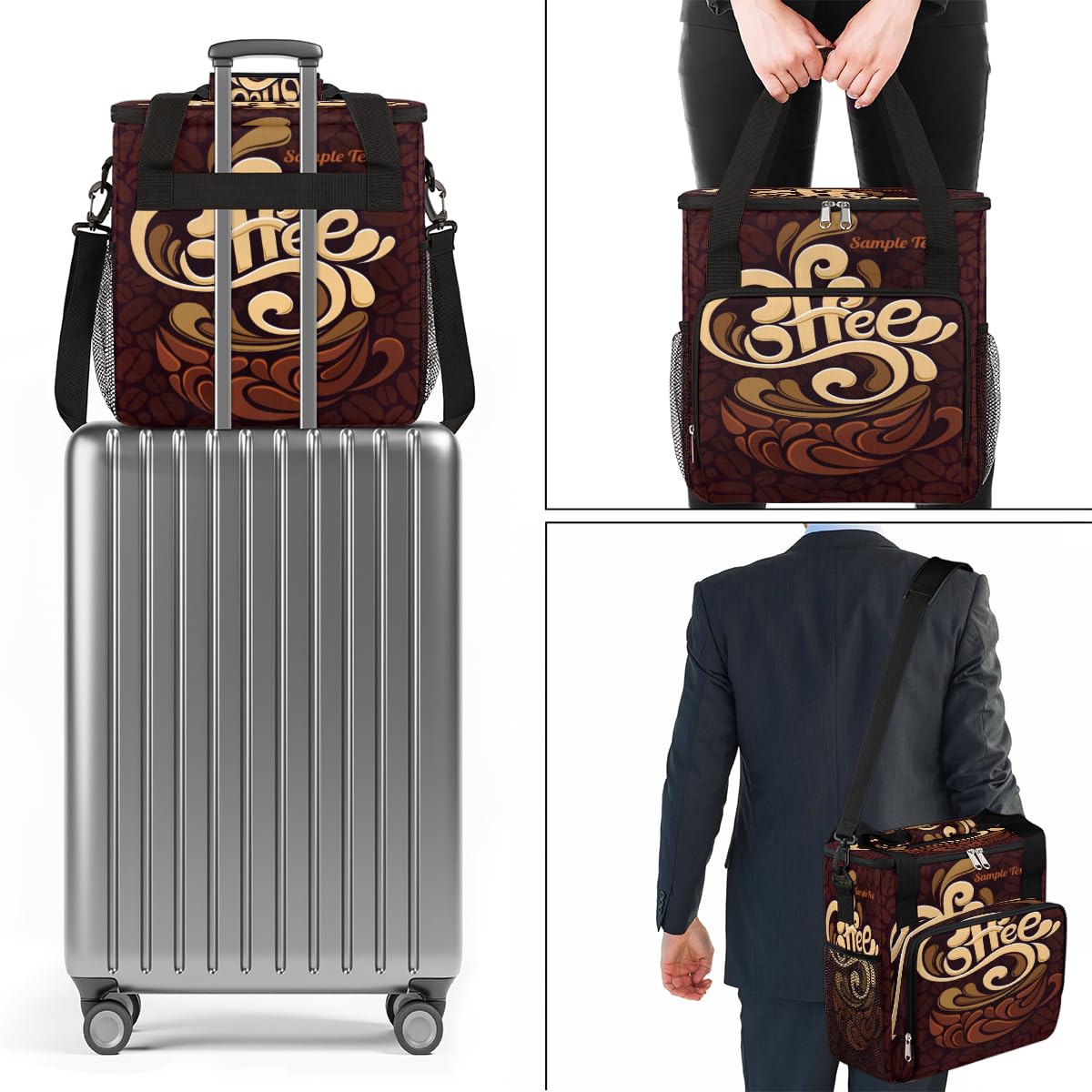 Funny Coffee Coffee Maker Carring Bag Coffee Cafe Travel Carrying Storage Tote Bag Compatible with Keurig K