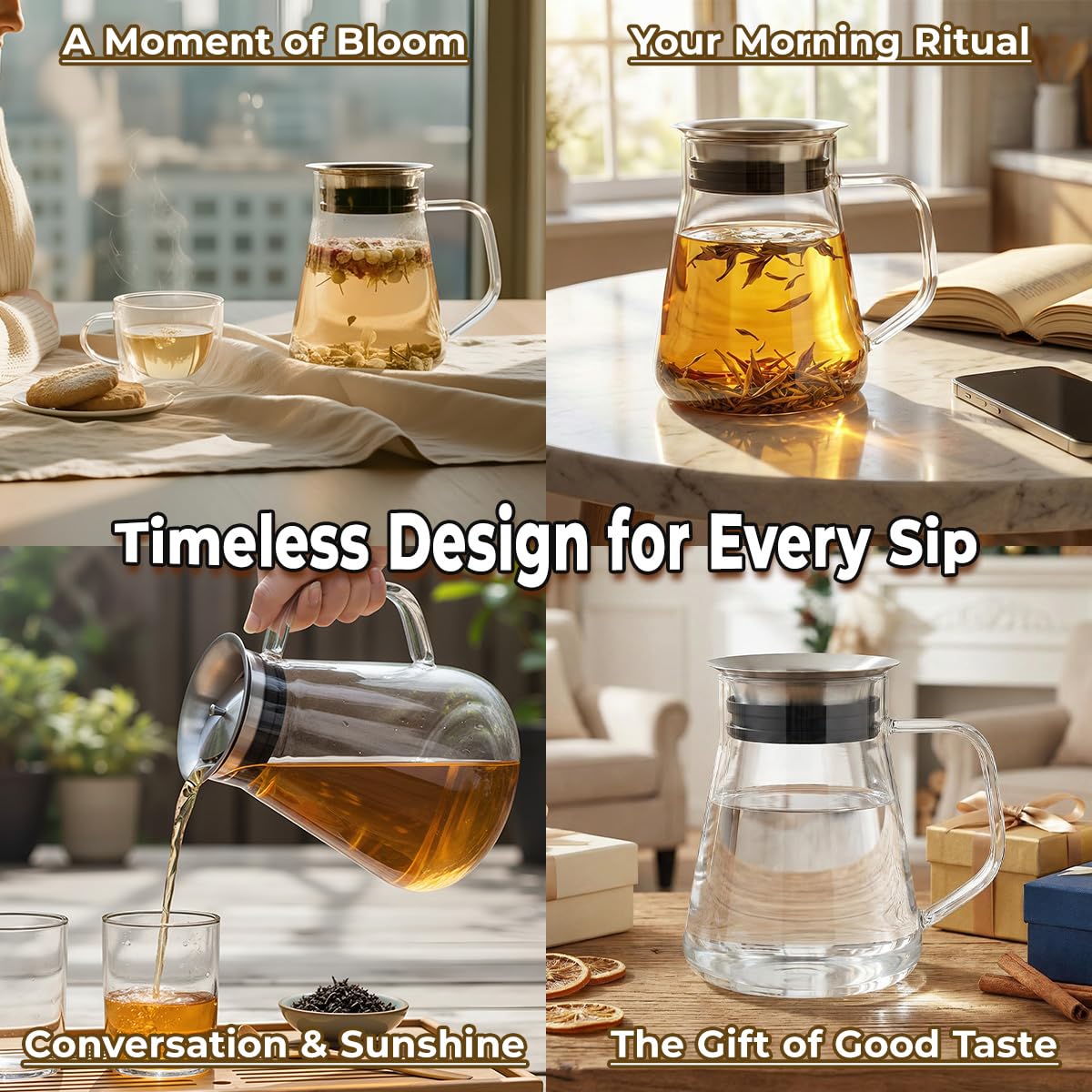 27oz Glass Teapot with Filter Lid (27 Count)