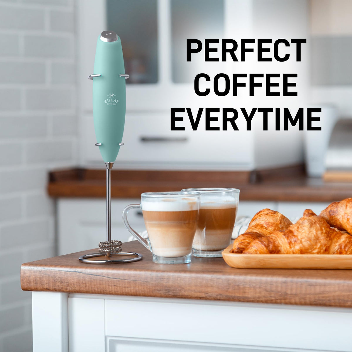 Powerful Milk Frother Wand With Duracell Batteries