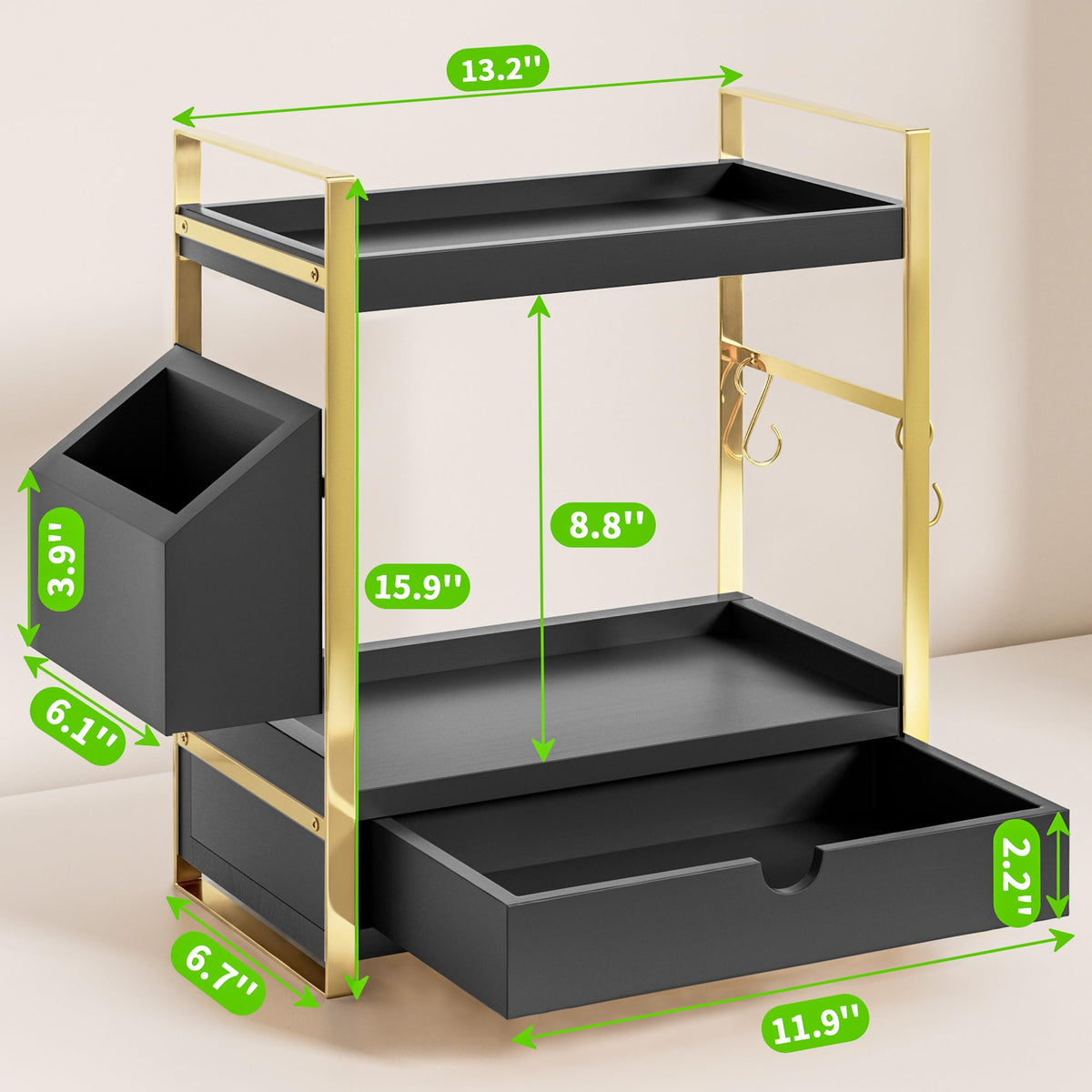 2 Tier Bathroom Counter Organizer