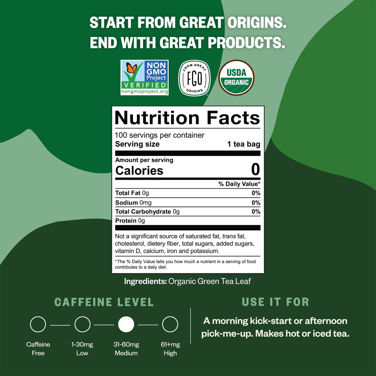 Organic Green Tea (100 Count)