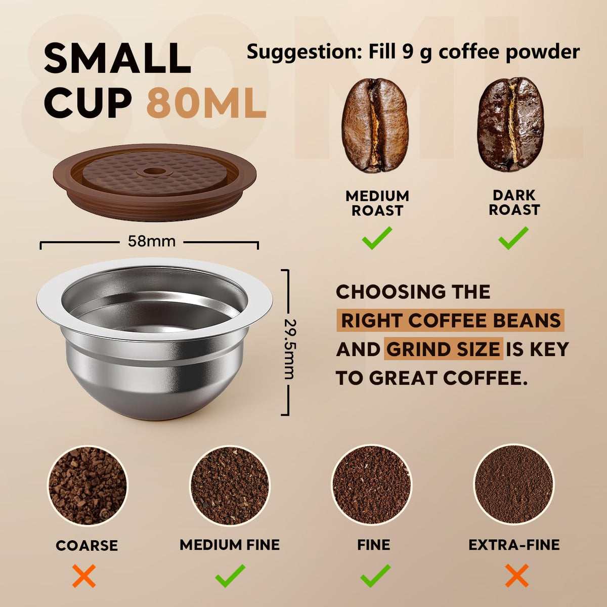 Stainless Steel Reusable Coffee Pods for Nespr*sso V