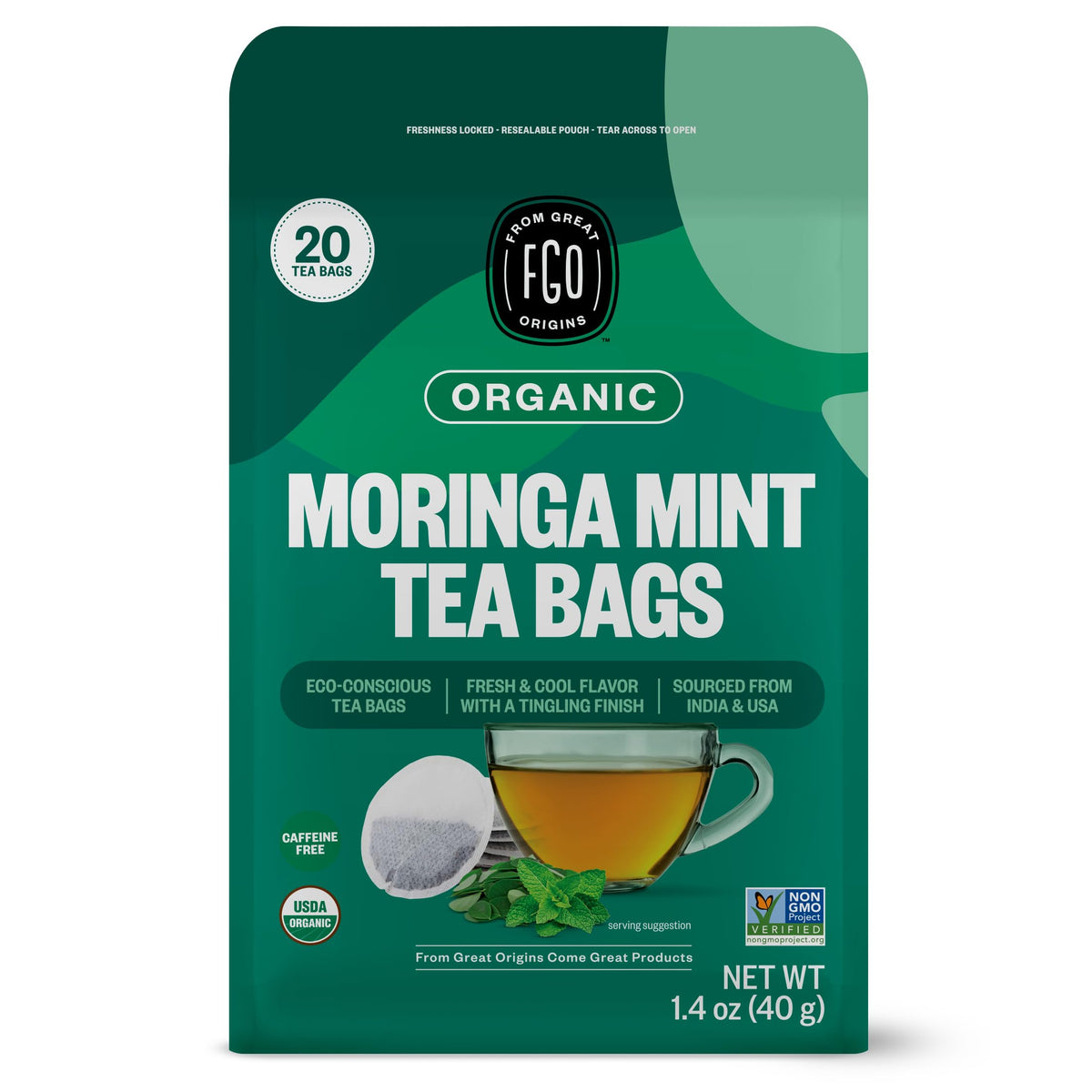 Organic Moringa Mint Tea (20 Count)