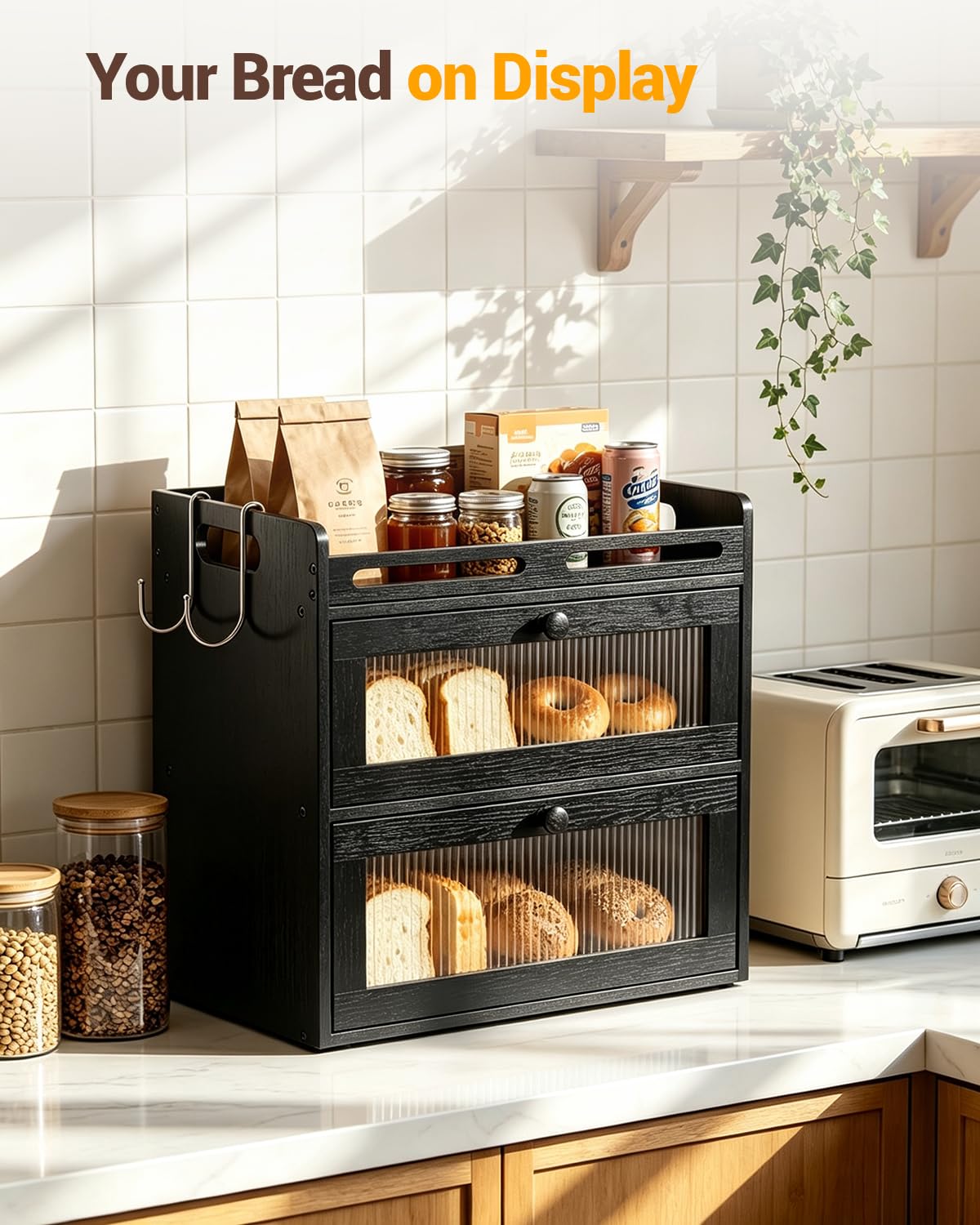 Bread Box for Kitchen Countertop