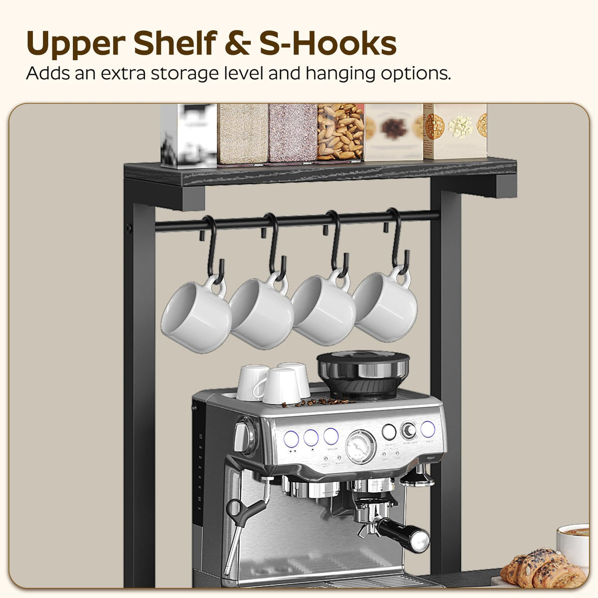 Bakers Rack with Storage
