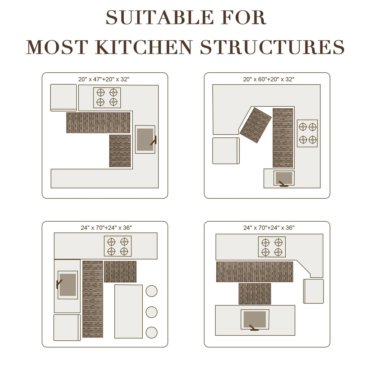 Kitchen Rugs Sets of 2