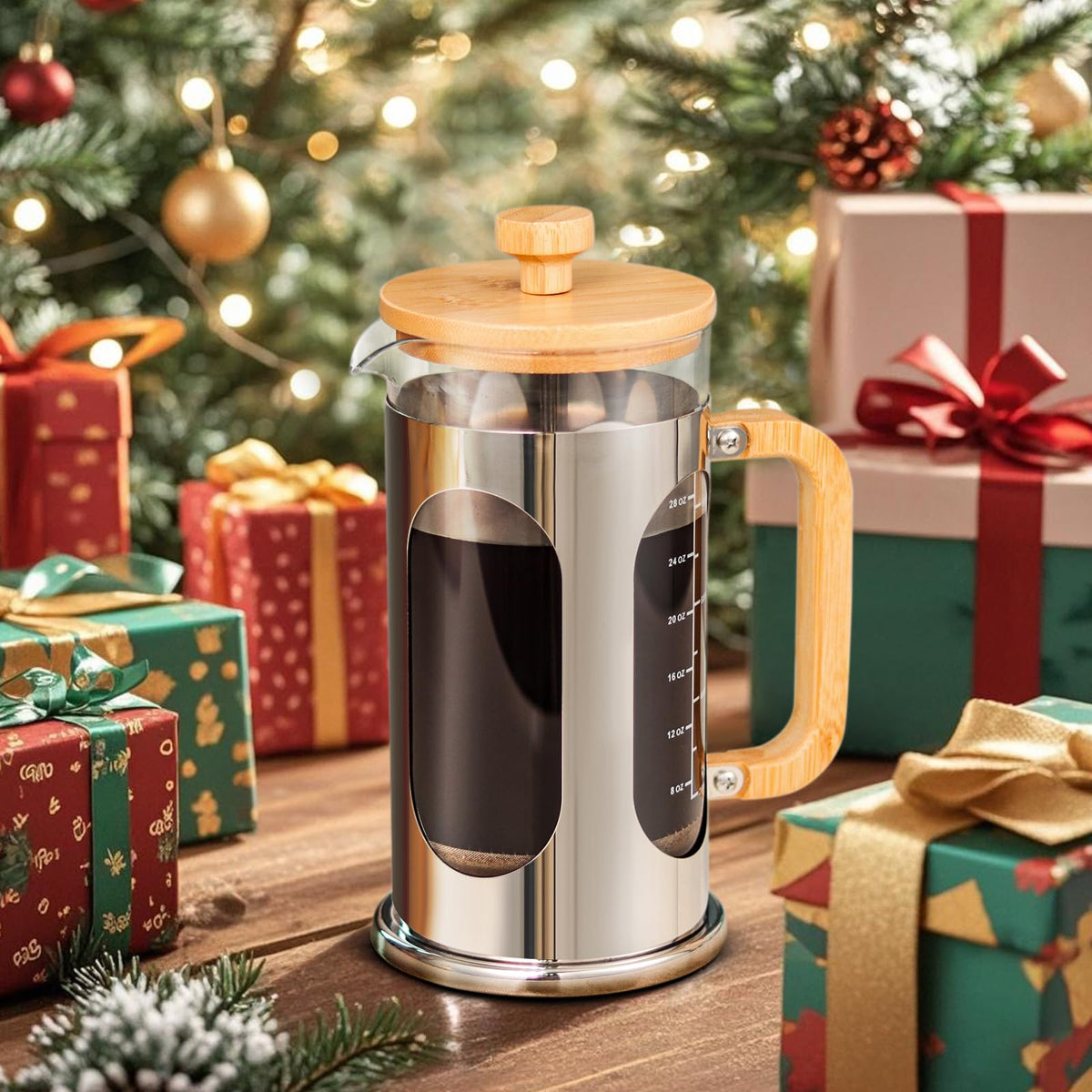 No Plastic French Press Coffee Maker 34 oz