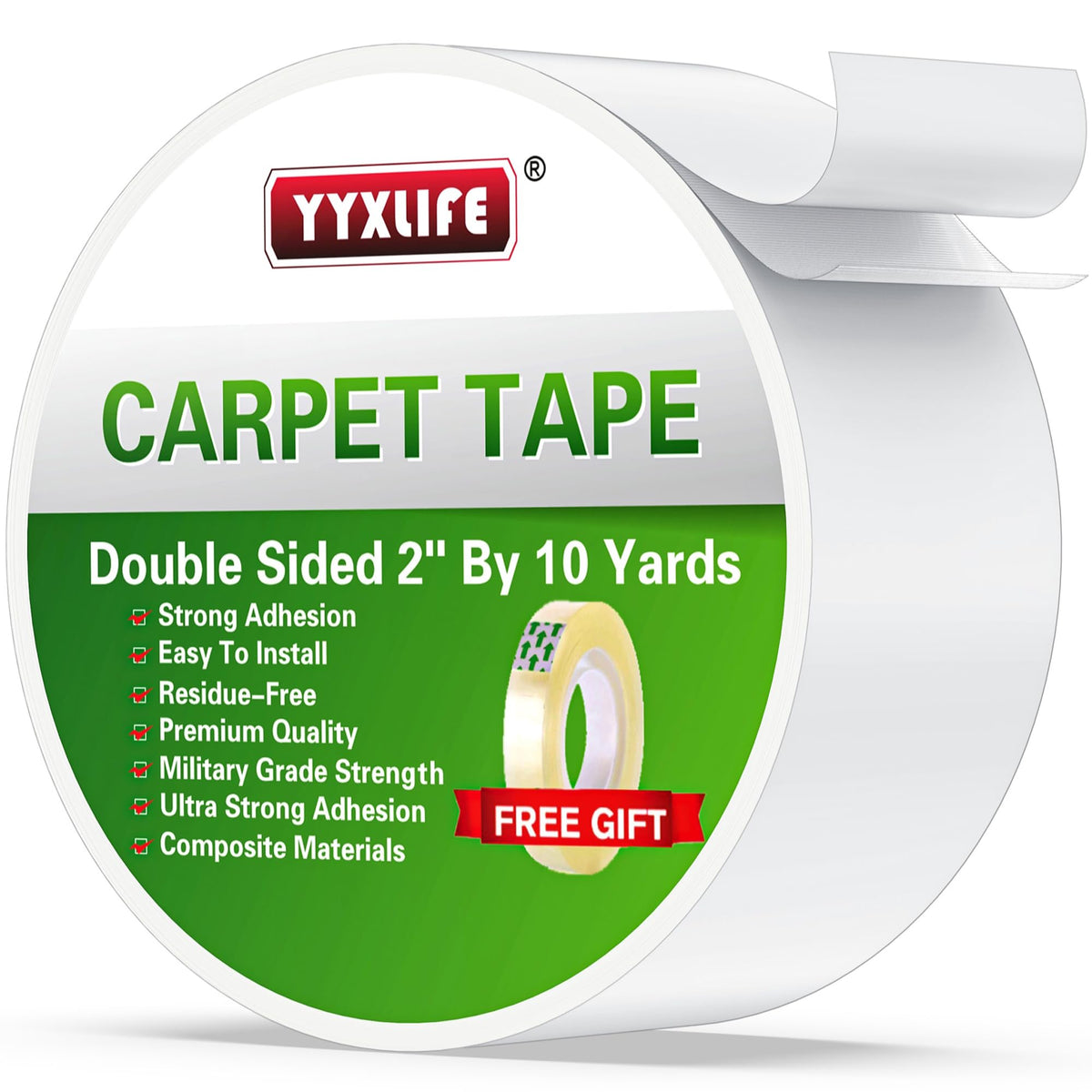 Double Sided Carpet Tape for Area Rugs & Hardwood Floors (30 Foot)