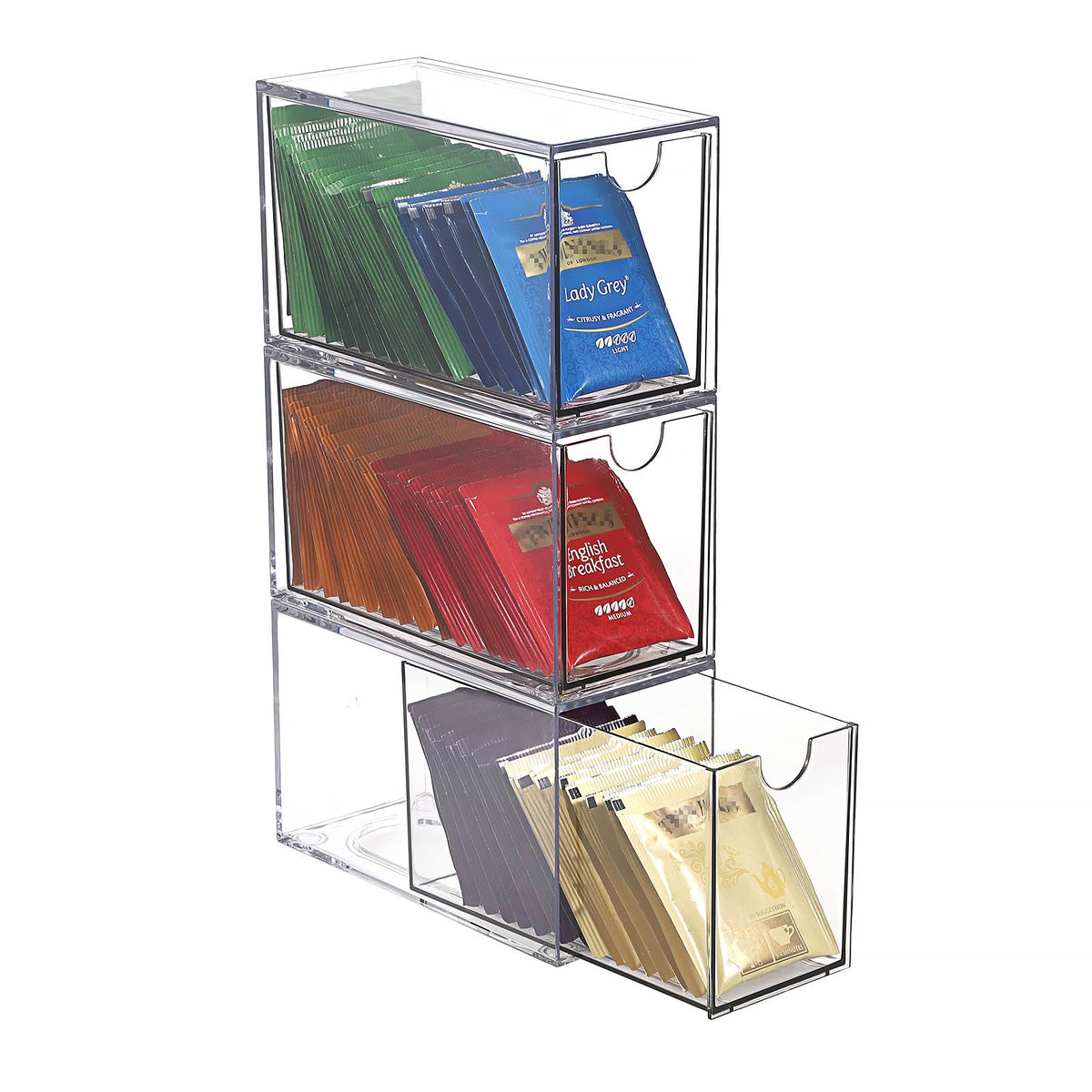 3 Drawers Tea Bag Organizer
