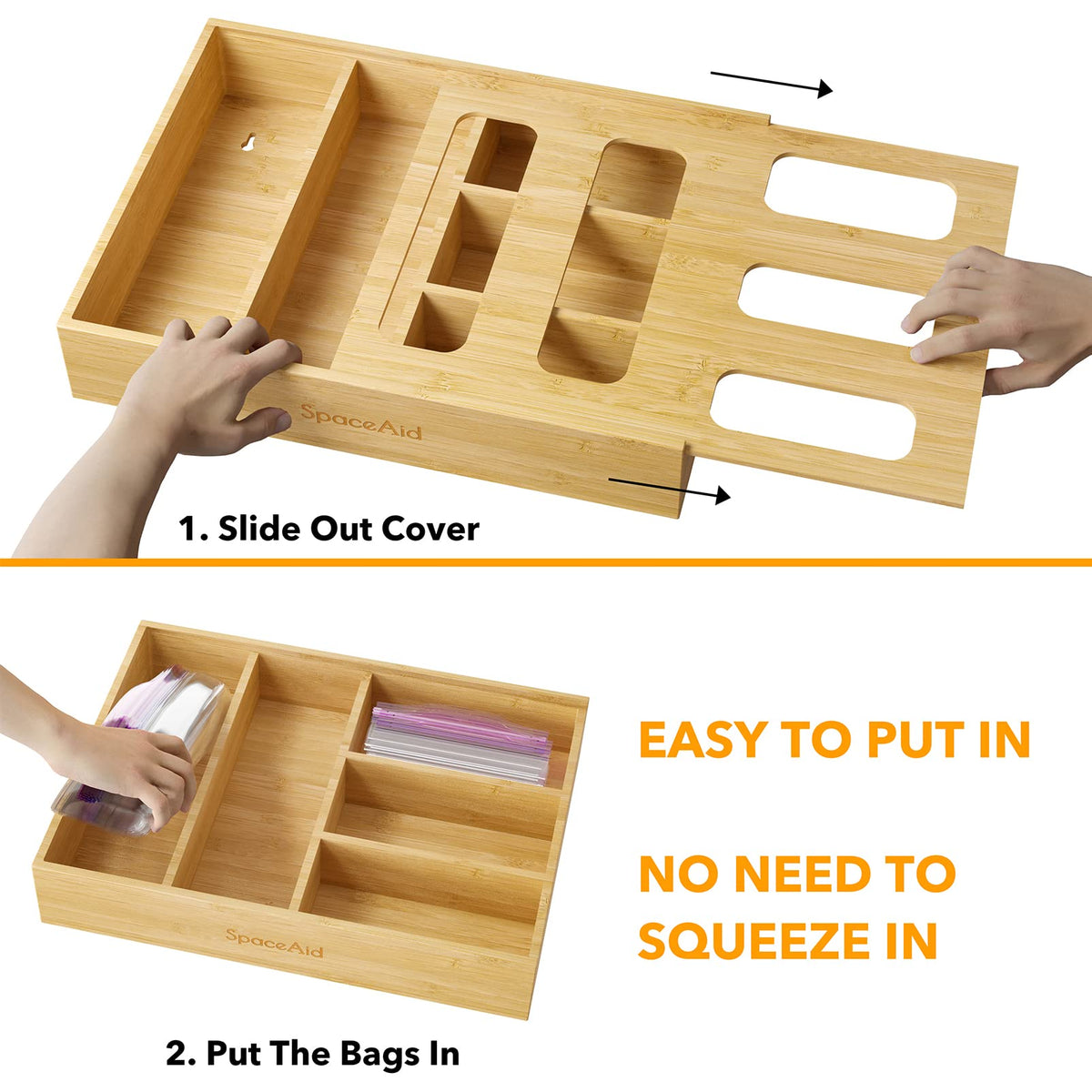 Bag Storage Organizer for Kitchen Drawer