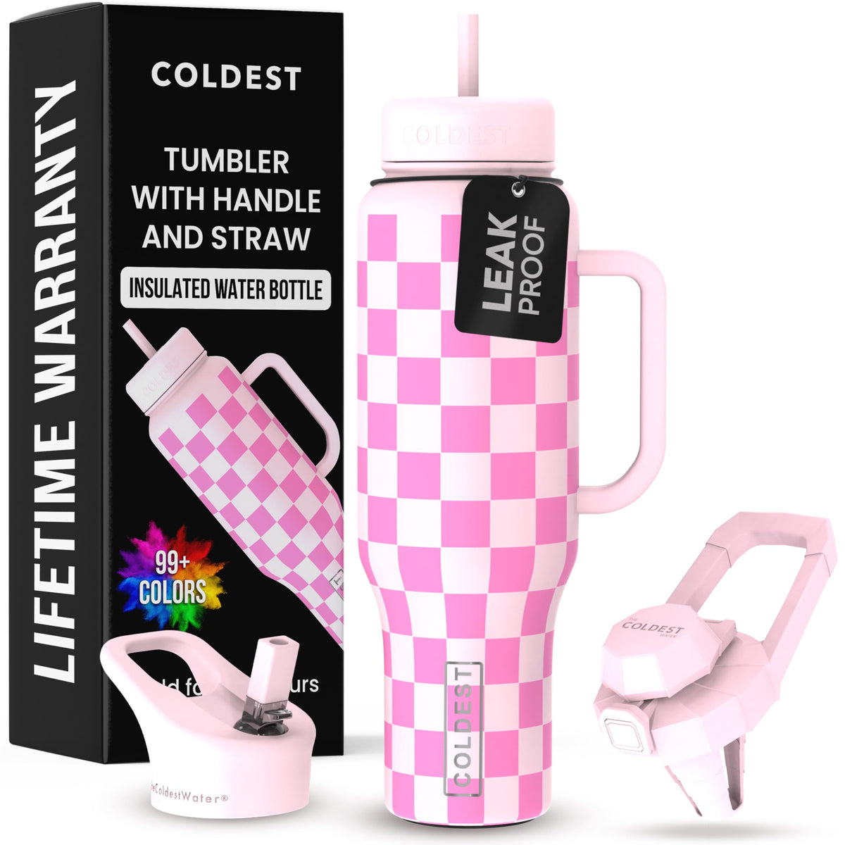Coldest Tumbler with Handle and Straw
