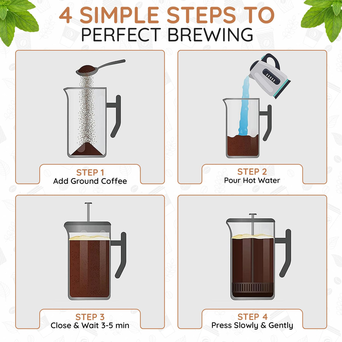54 oz French Press Coffee Maker