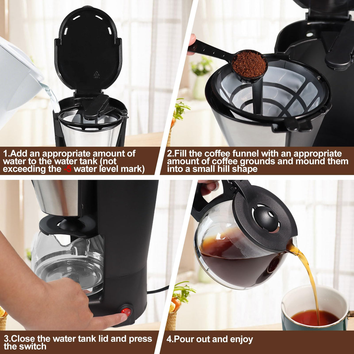 5 Cup Drip Coffee Maker One