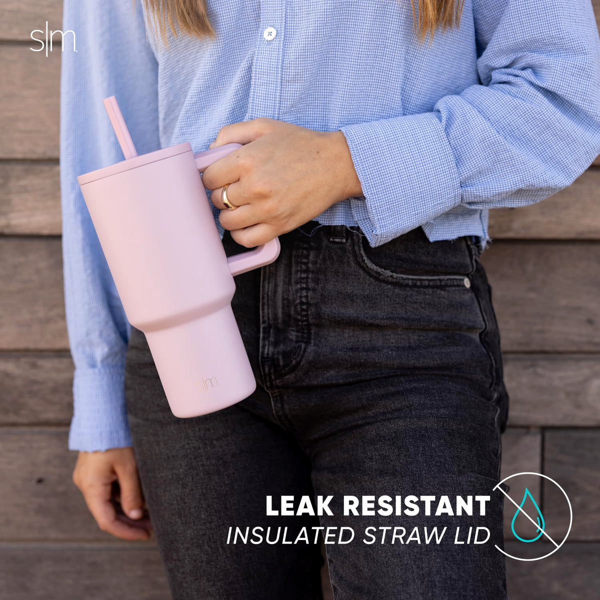 30 oz Trek Tumbler with Handle and Straw Lid