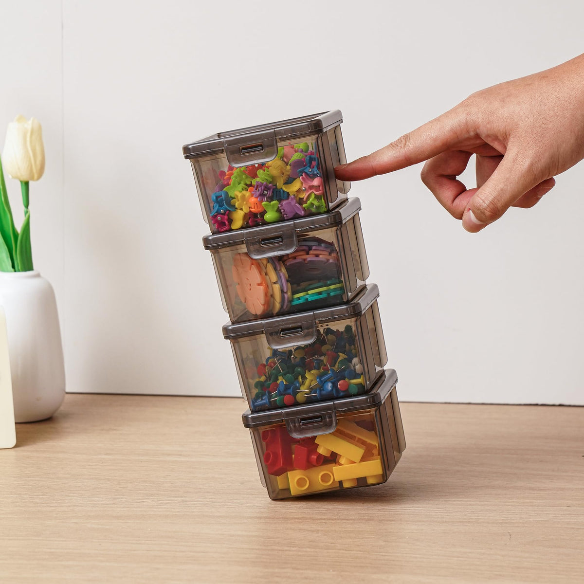 10 Pack Black Bead Organizer Box (10 Count)