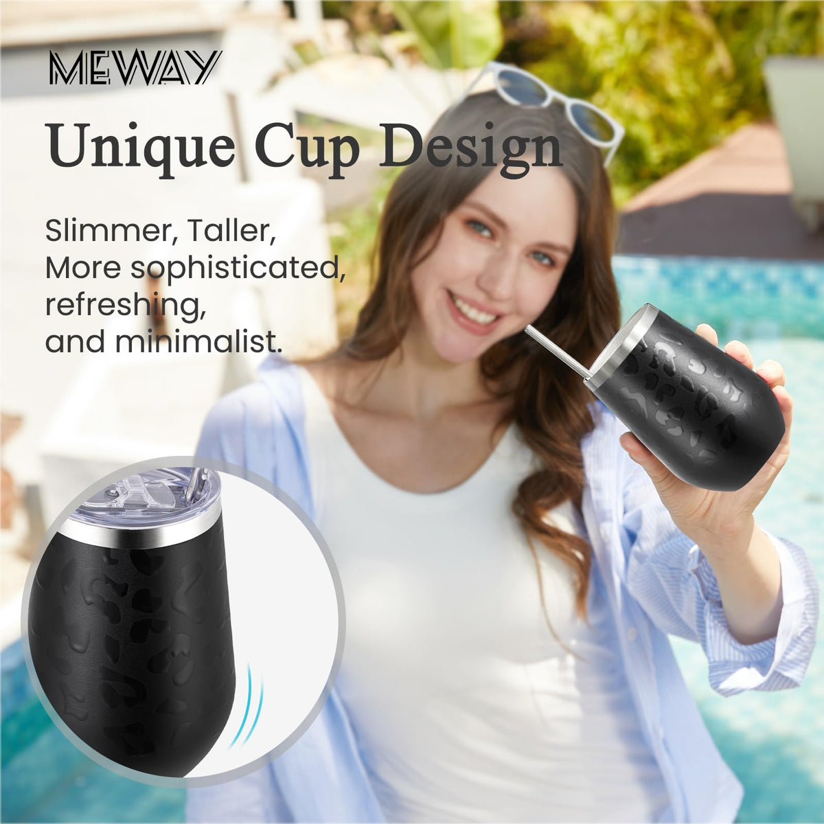 12oz Insulated Wine Tumbler Set of 8