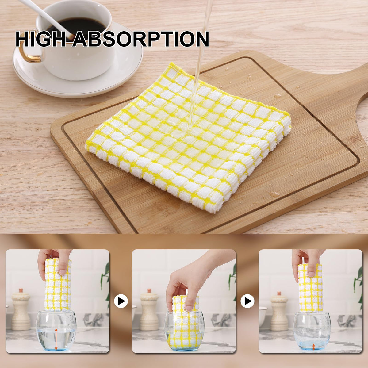 Cotton 12 Pack Terry Kitchen Dish Cloths (12 Count)