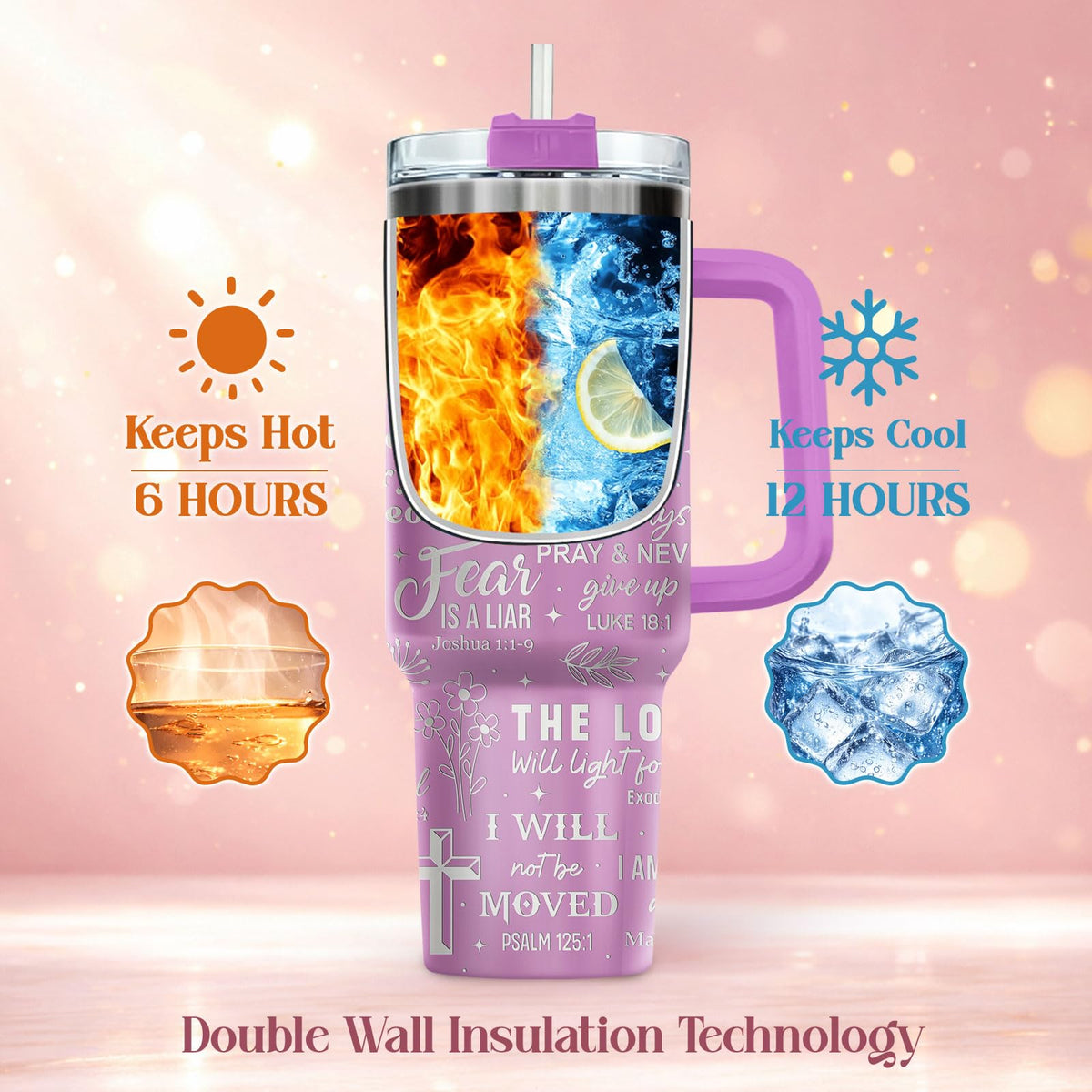 Child God Inspirational Bible 40 oz Tumbler with Handle