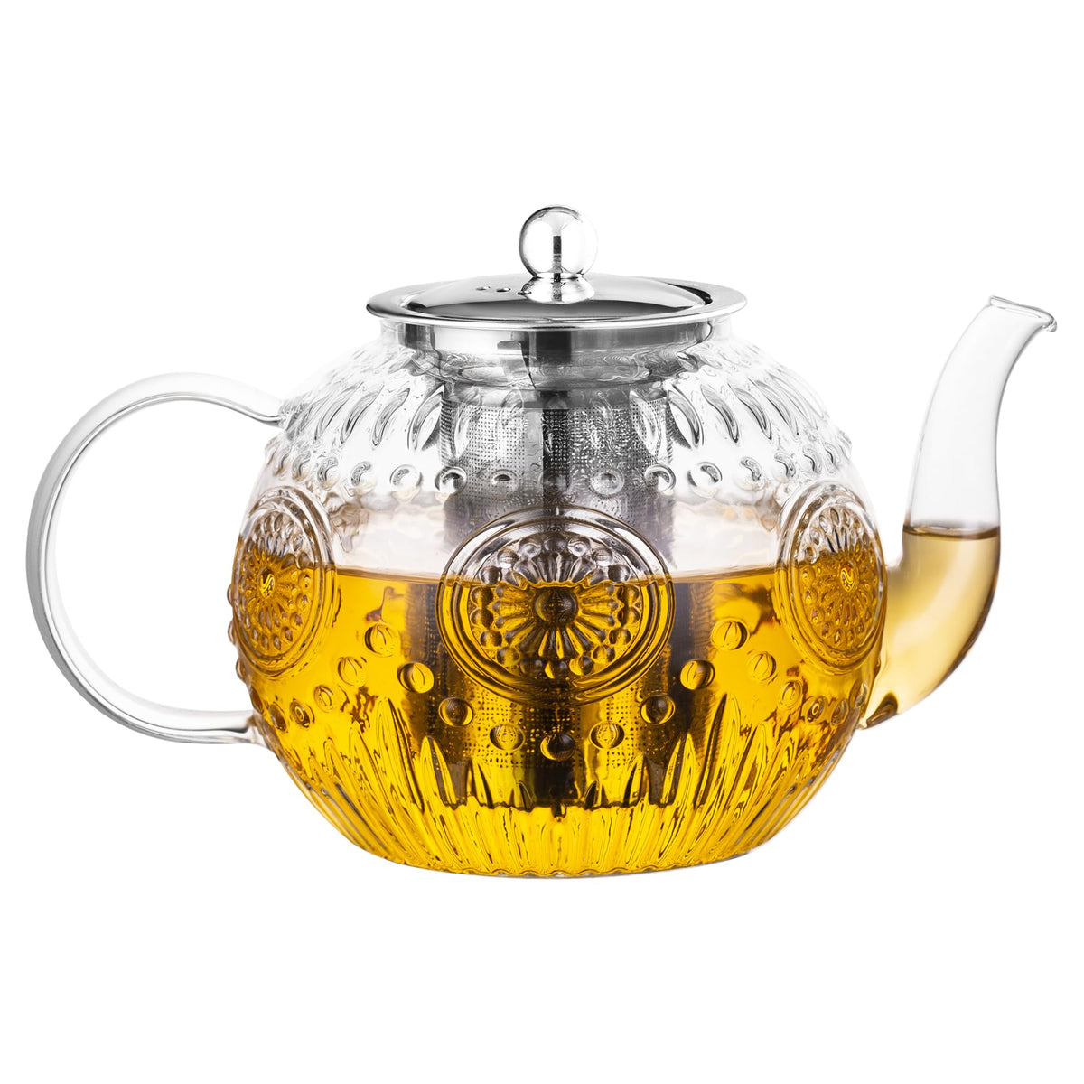 50OZ 1500ml Vintage Glass Teapot with Removable Infuser