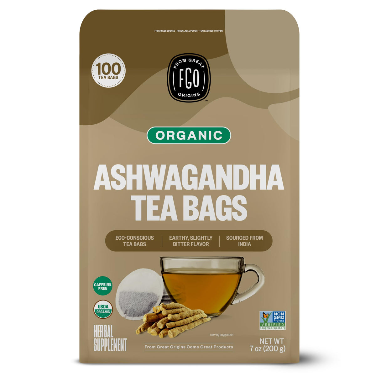 Organic Ashwagandha Tea (100 Count)