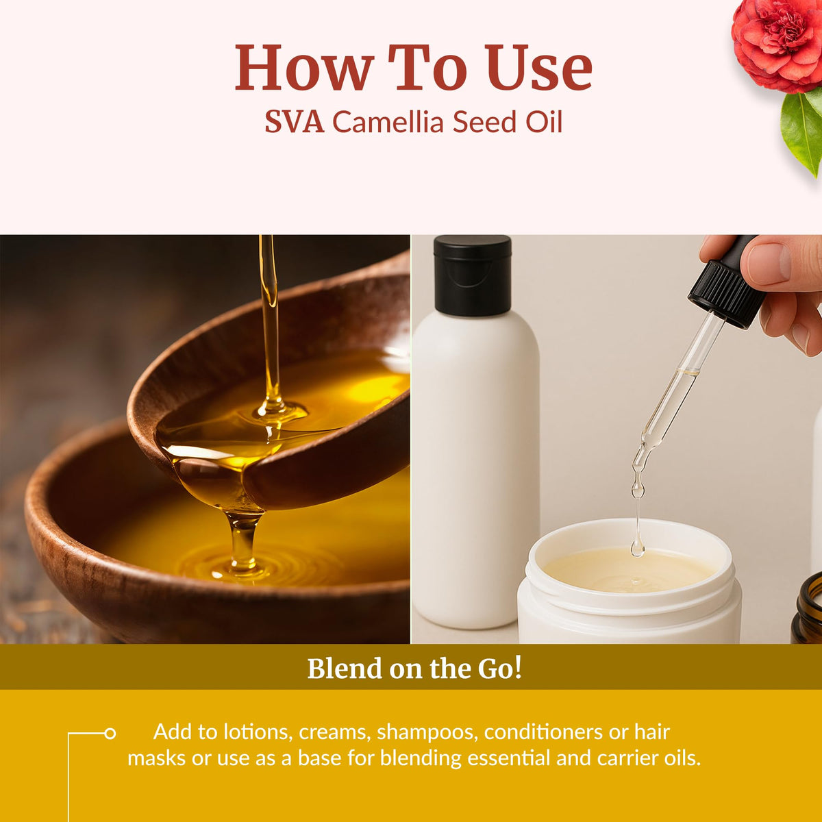 SVA Organic Camellia Seed Carrier Oil with Dropper (4 Fl Oz)