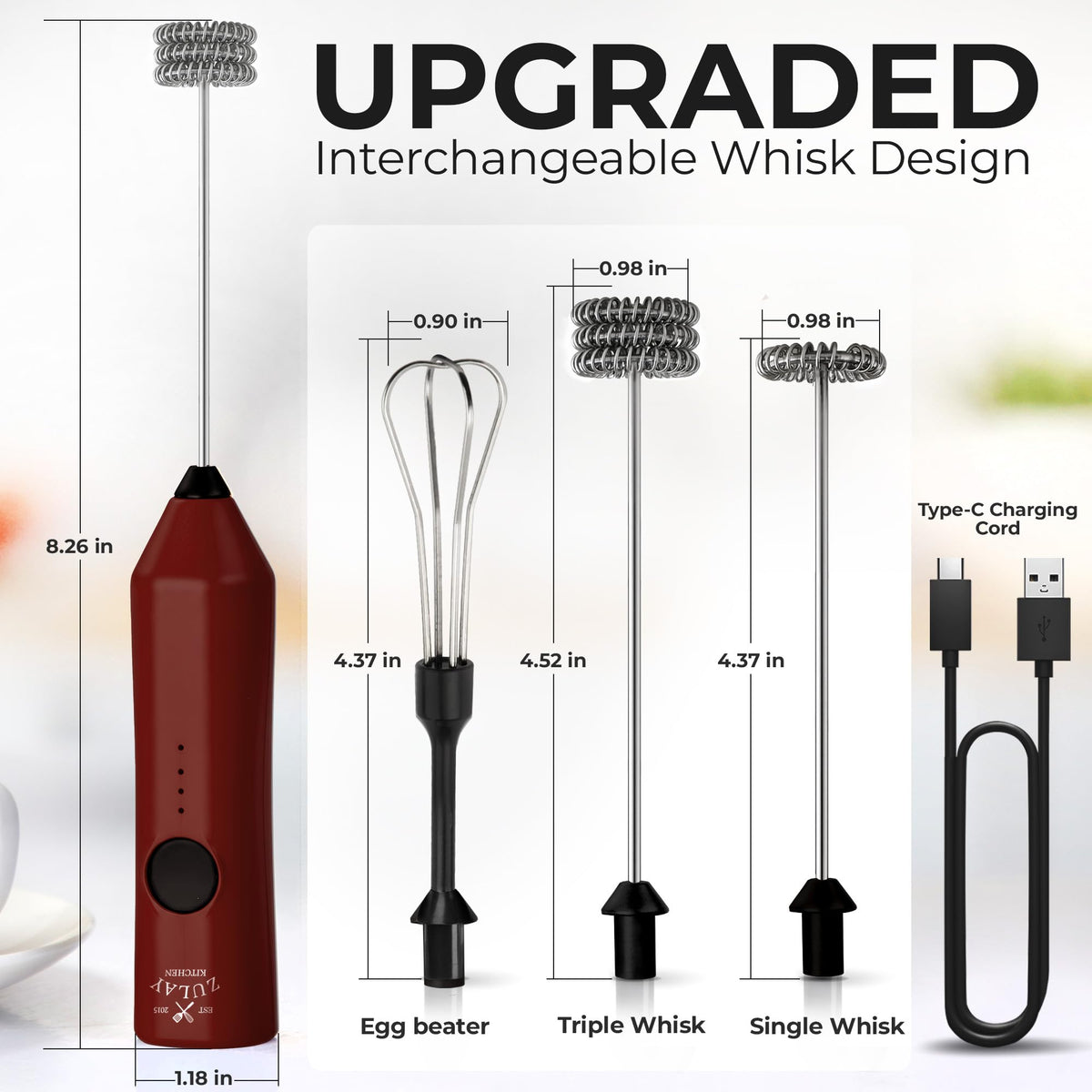 Rechargeable Milk Frother Handheld