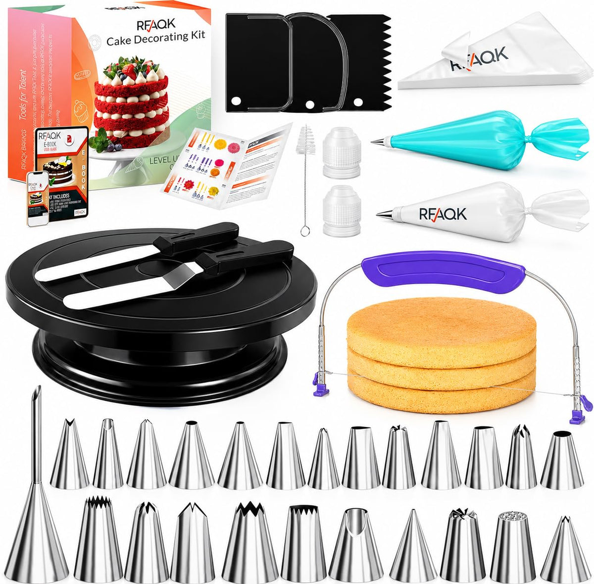 90PCs Cake Decorating Kit with Leveler (90 Count)