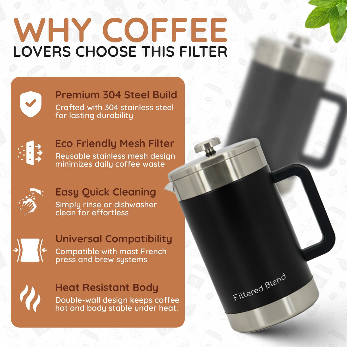 54 oz French Press Coffee Maker