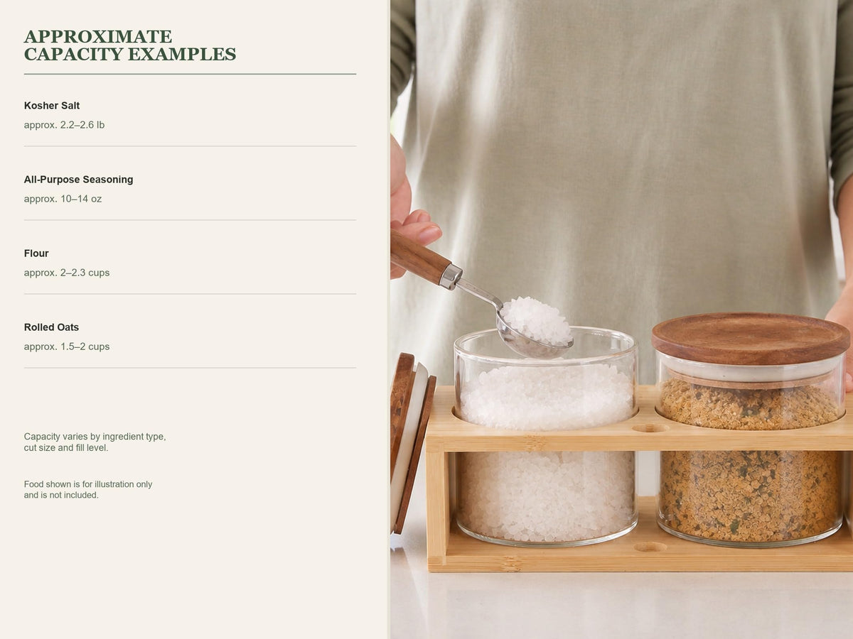 18 oz Glass Seasoning Jars with Wood Lids