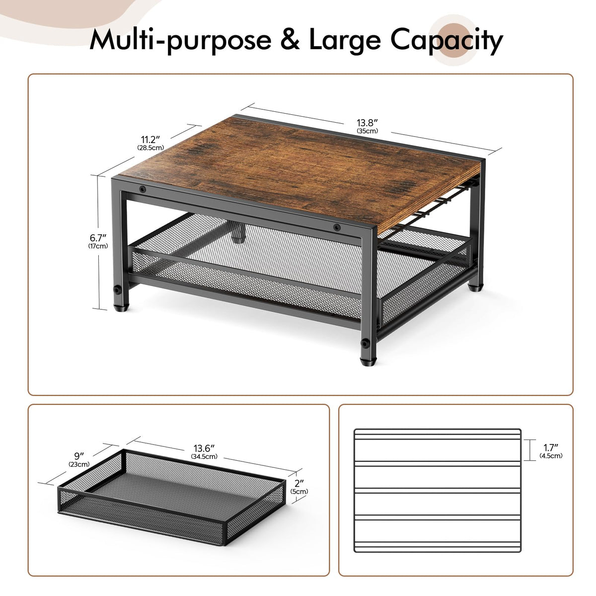 Coffee Bar Organizer For Countertop