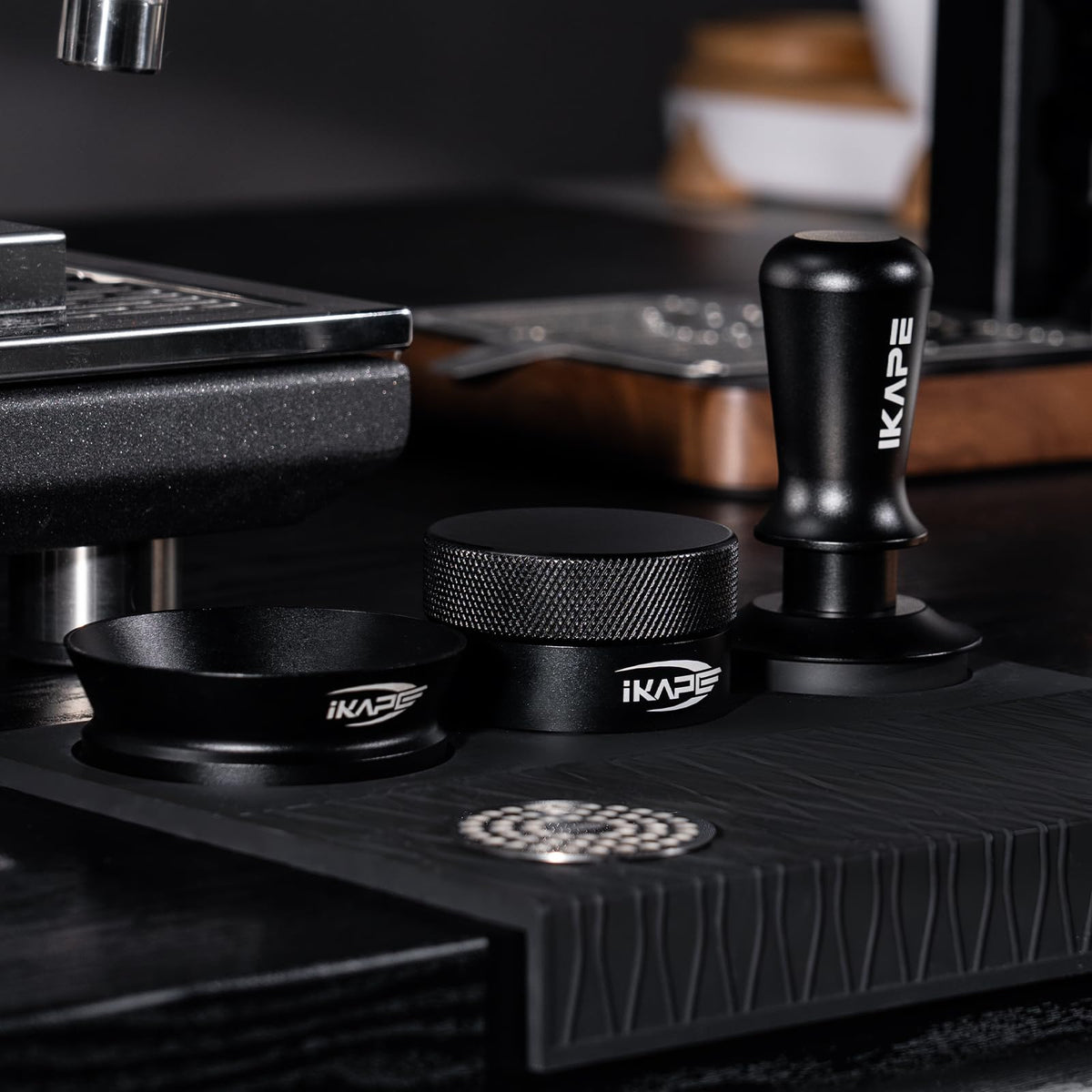 58MM Coffee Tamper Set Black 6 IN 1