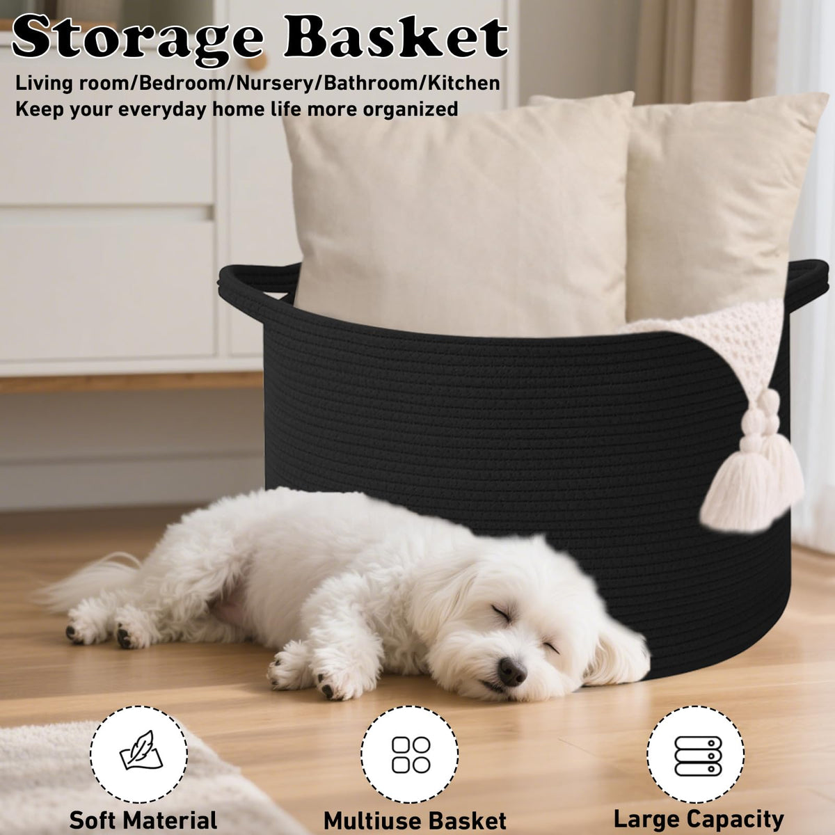 65L Large Blanket Basket
