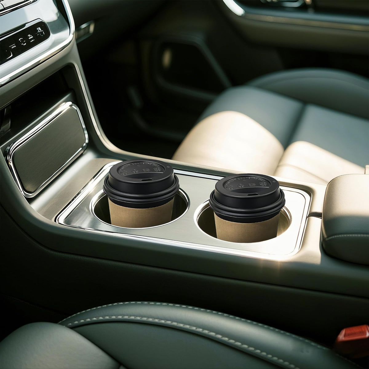 100 Pack 8 oz Disposable Coffee Cups with Lids and Sleeves (100 Count)