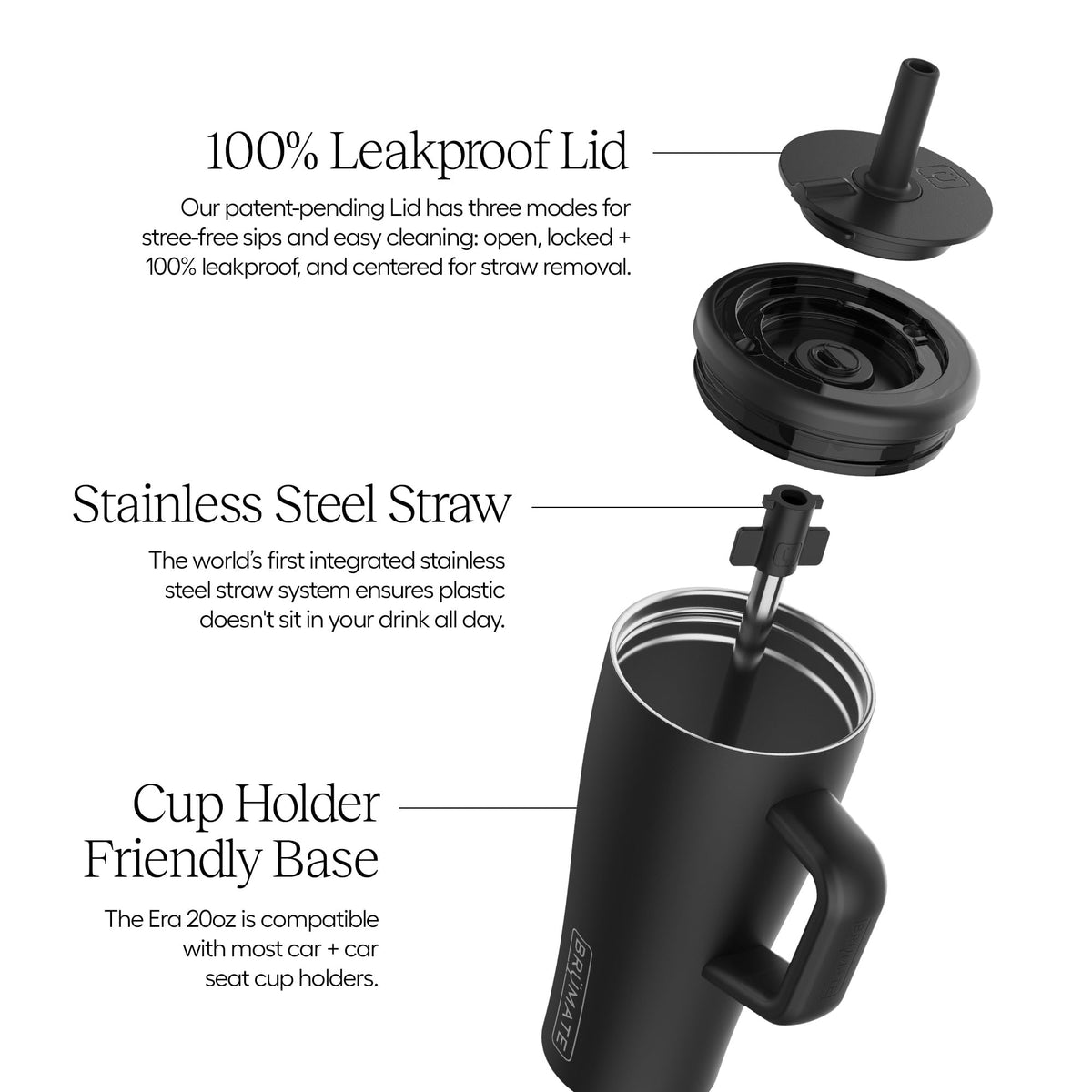 Era 20 oz Tumbler with Handle and Straw