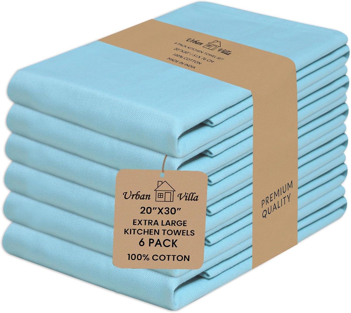 Kitchen Towels Cotton Dish Towels 20”x30” (6 Count)