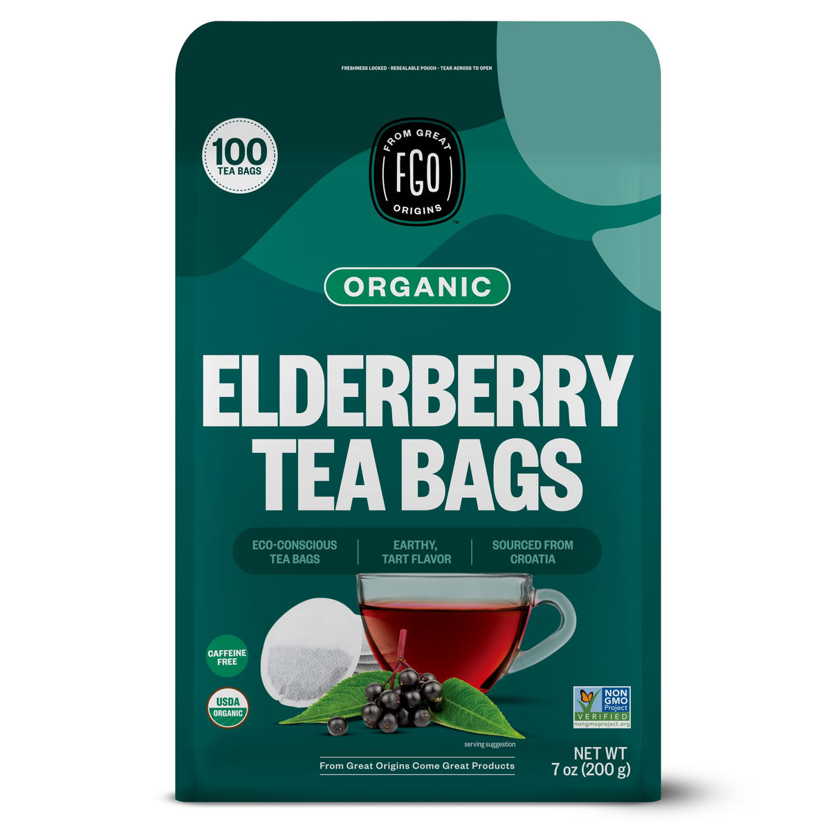 Organic Elderberry Tea (100 Count)
