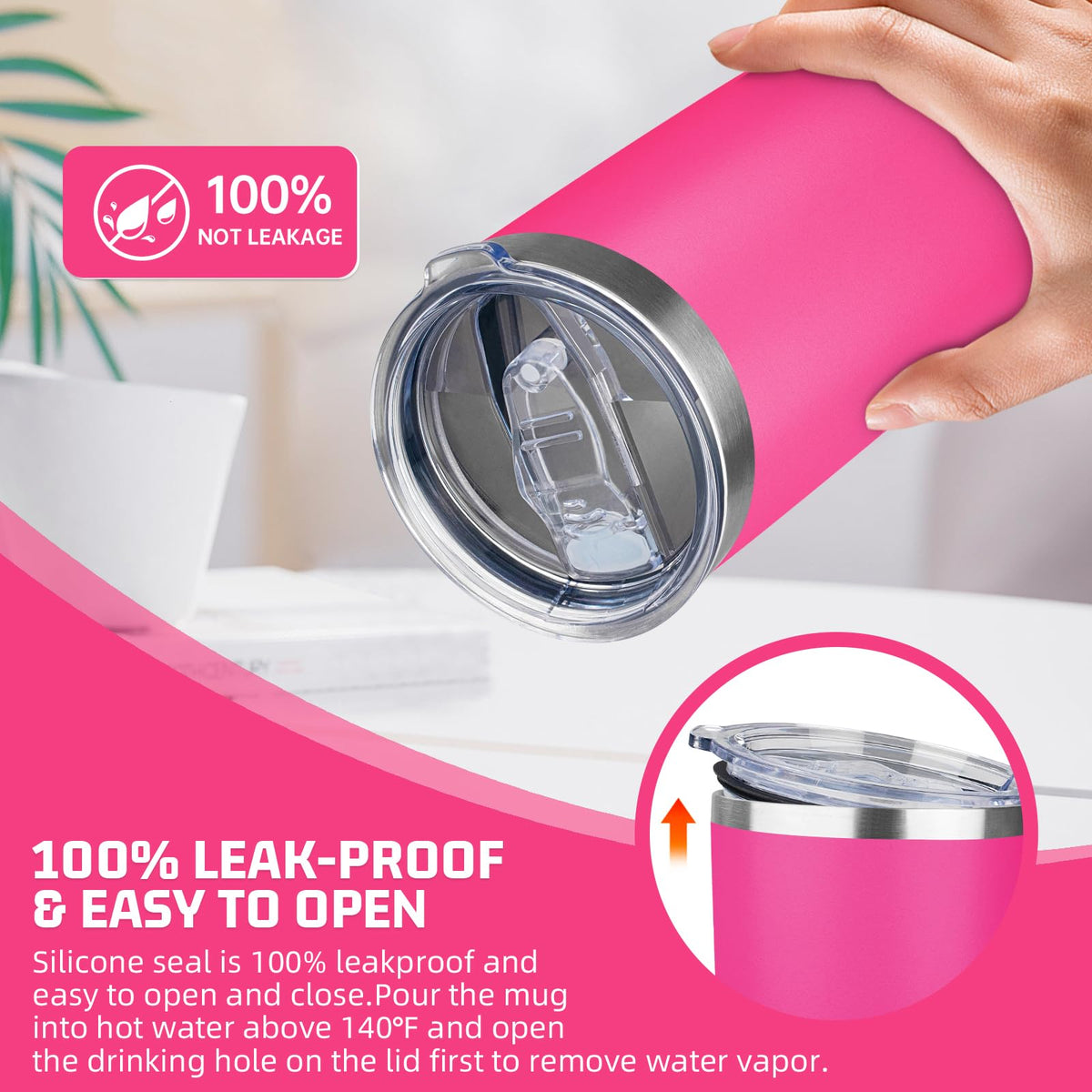 20 oz Tumbler with Lids and Straws (4 Count)