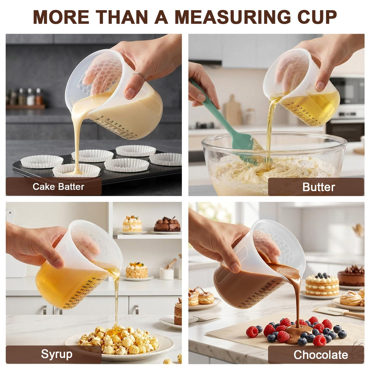 Silicone Measuring Cups Set 1 (6 Count)