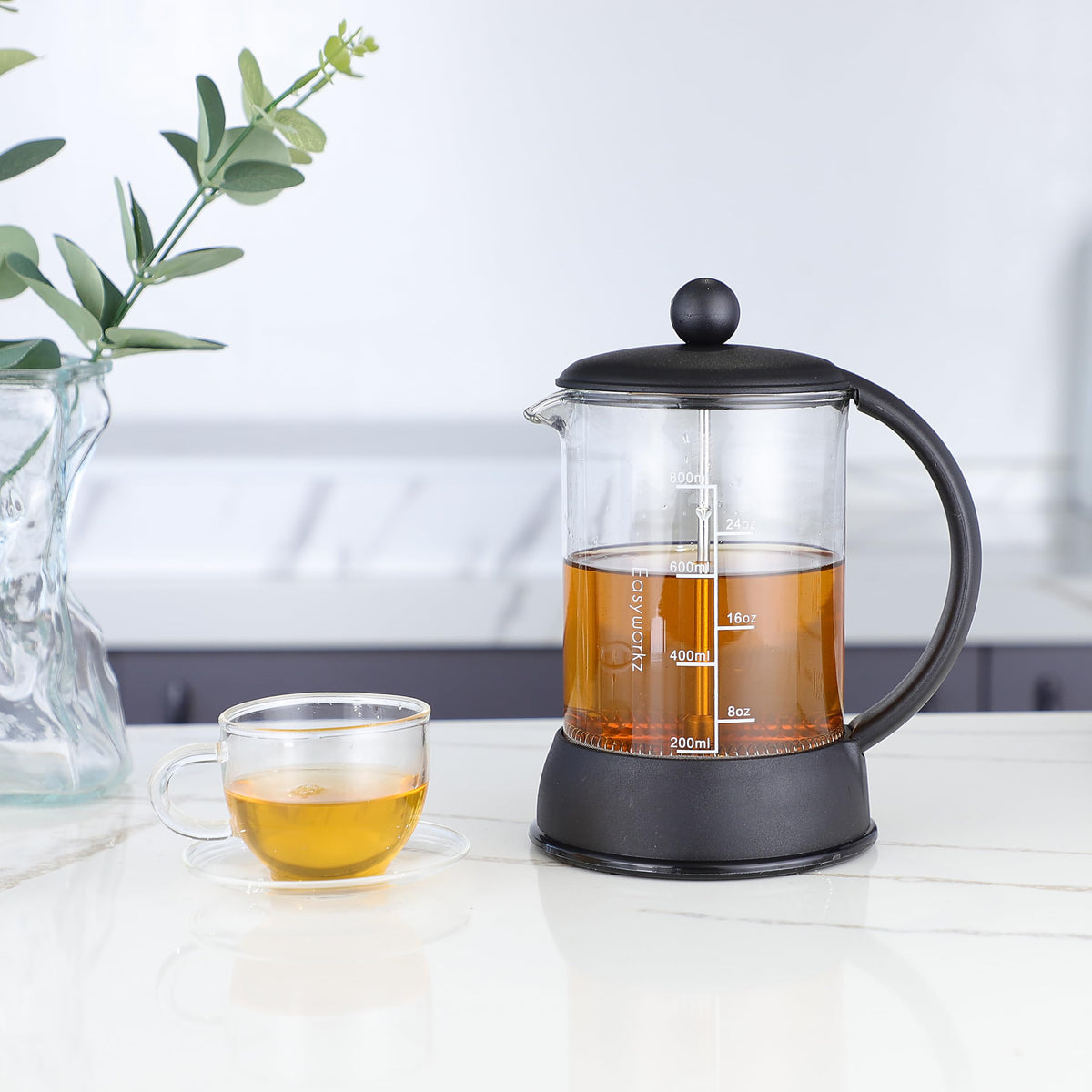 Eclipse French Press 27 oz Coffee Tea Maker with Borosilicate Glass